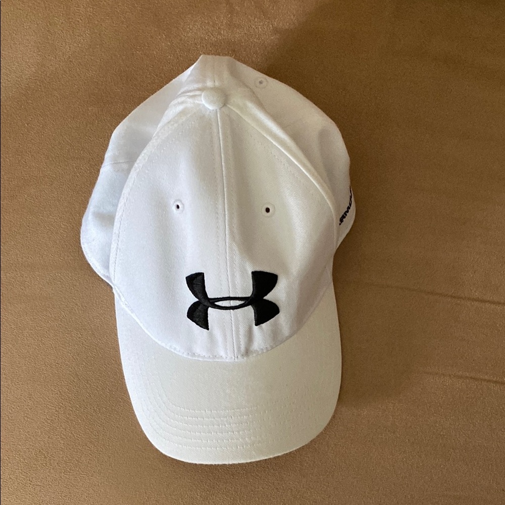 Under Armour White Cap with Black Logo